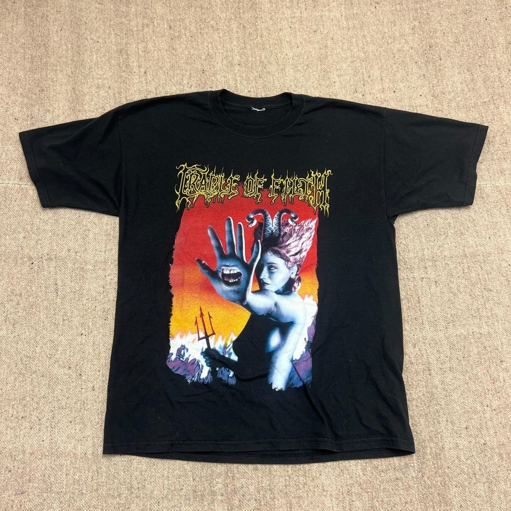 Vintage Cradle of The Filth Shirt Mens XL Black 2000 Speak To The Hand